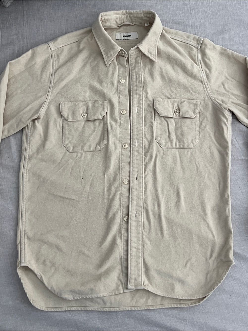 Buck Mason Beige Twin-Pocket Button-Down Shirt